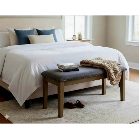 D617 - 00 : Ghế Băng , Ghế Bench - Màu Xám Khói